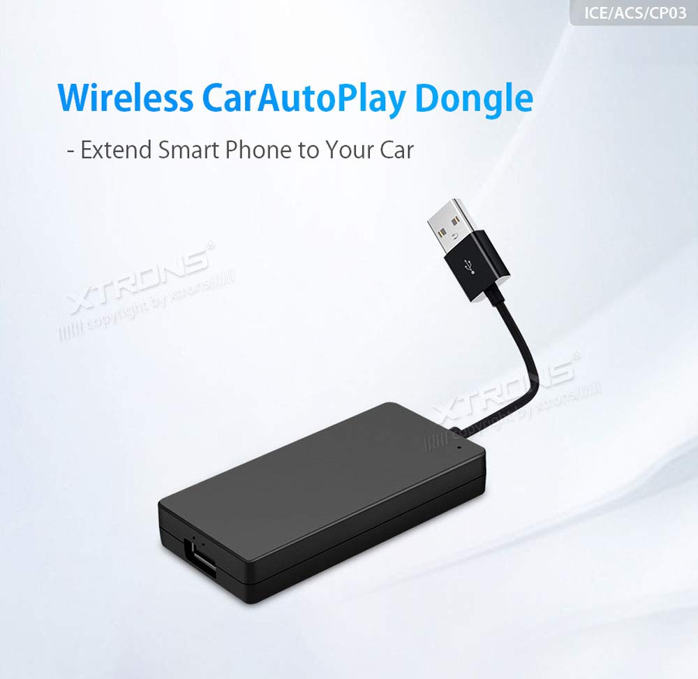 XTRONS Wireless Android Auto Dongle USB Adapter for iPhone & Android - Plug & Play Car Receiver Compatible with Android Car Stereo, GPS, DVD, Radio - Perfect for Hands-Free Calling, Music Streaming & Navigation