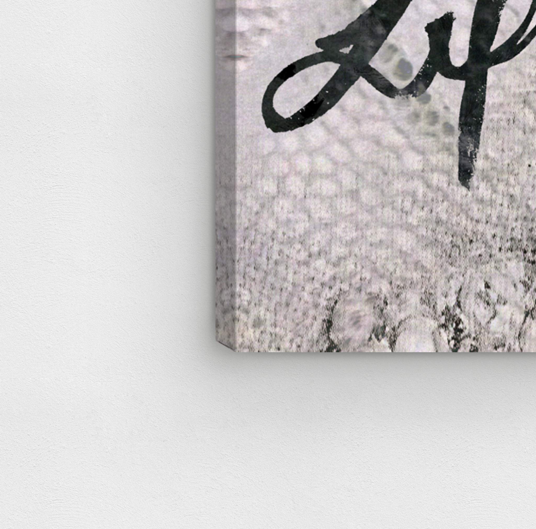 Oliver Gal Artist Co. '10505 Lipstick' Typography Wall Art Canvas Print - 15x10 Inches, White & Gray Home Decor - Perfect for Living Room, Bedroom & Office Décor