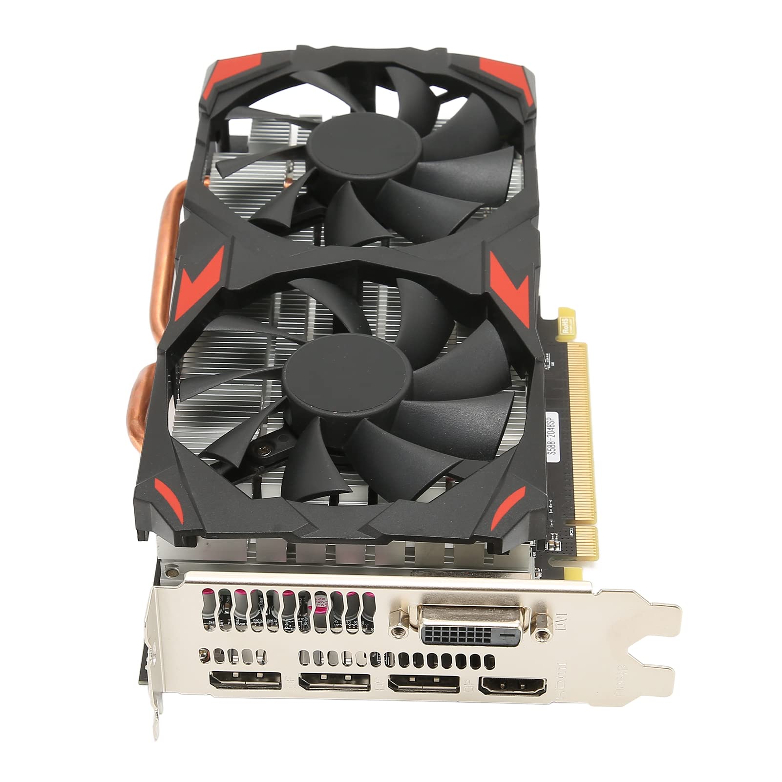 AMD Radeon RX 580 8GB GDDR5 256-Bit Gaming Graphics Card with Dual Cooling Fans | PCIe 3.0 | Active Fan Control & Freeze Fan Stop Technology | Perfect for PC Gaming, Video Editing & Home Office Workstations