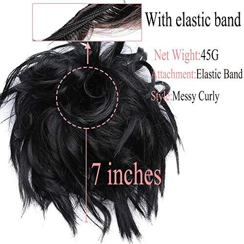 Tousled Wavy Hairpiece Bun Scrunchie Hair Wrap - Perfect for Women's Updo Hairstyles, Casual & Formal Events, and Everyday Wear
