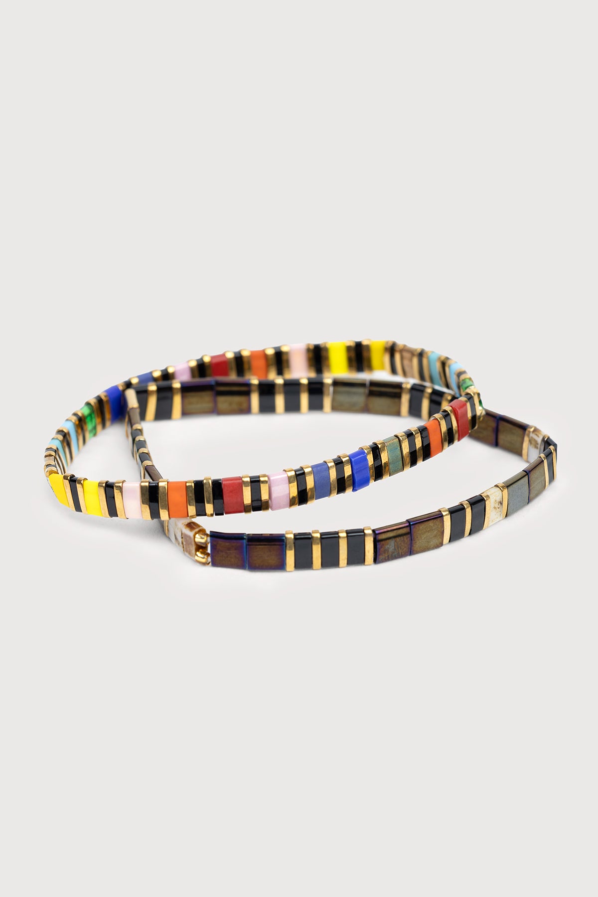 Vibrant Rainbow Stretch Bracelet Set for Women & Girls - Adjustable Colorful Beaded Elastic Bracelets for Everyday Wear, Parties & Gifts