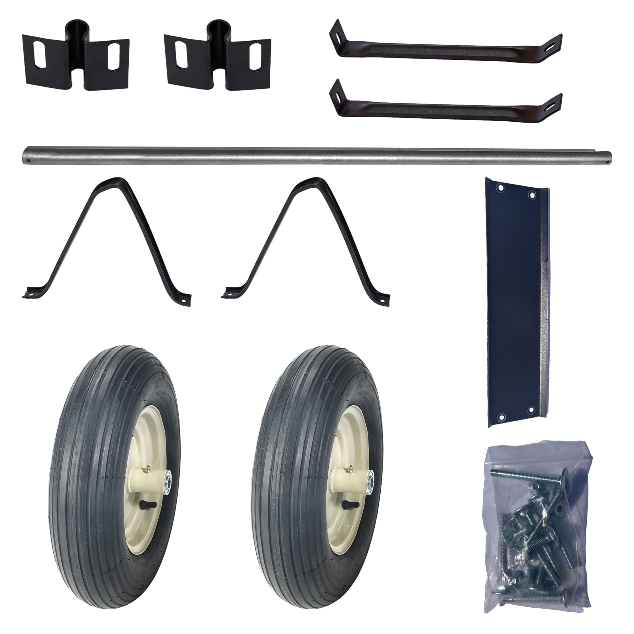 SCENIC ROAD Replacement Parts Box for Dual-Wheel 8 Cubic Feet Wheelbarrow with 16 Inch Ribbed Tires - Heavy Duty Garden & Construction Accessories for Landscaping, Yard Work, and DIY Projects