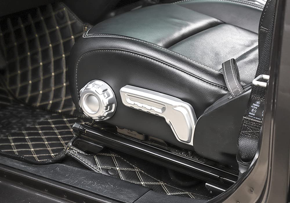 Jeep Wrangler JL & JT Gladiator 2018+ ABS Seat Adjustment Button Cover Trim - Silver Interior Accessories | Perfect for Off-Roading & Daily Driving Customization