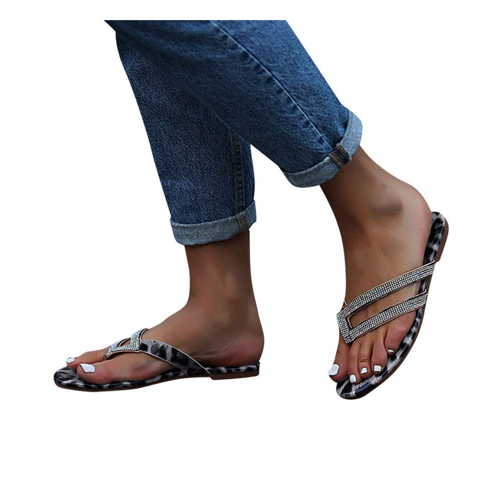 Women's Wide Width Wedge Heel Sandals - Floral Roman Flat Slippers for Casual, Beach, Indoor & Outdoor Wear - Comfortable Summer Shoes for Walking, Travel & Vacation