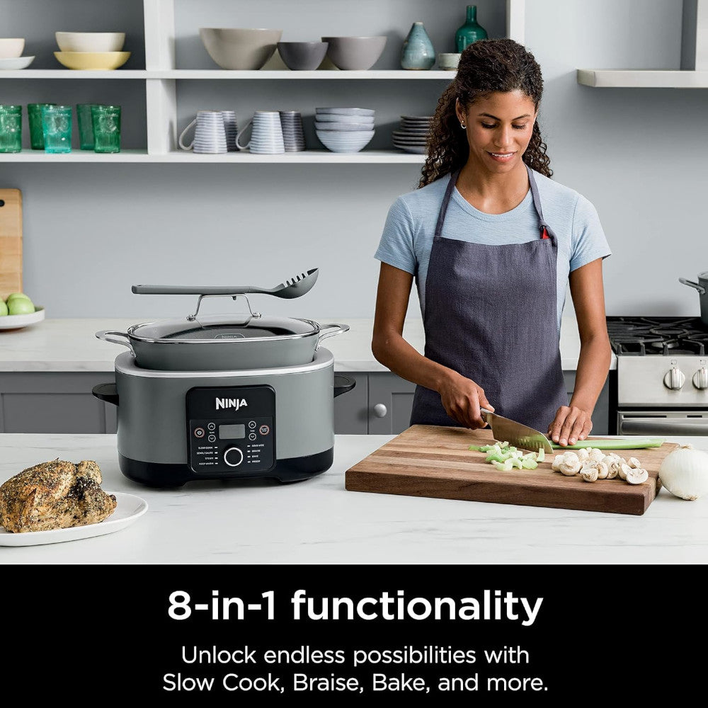 Ninja MC1001 Foodi PossibleCooker PRO 8.5 Quart Multi-Cooker Pressure Cooker with Home Essentials Warranty - Perfect for Family Dinners, Meal Prep & Fast Cooking