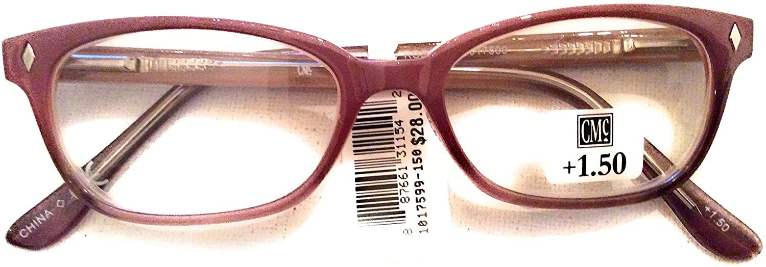 Corinne McCormack ROS Fade Reading Glasses +2.00 Strength - Lightweight Blue Light Blocking Readers for Women & Men - Perfect for Reading, Computer Use & Office Work