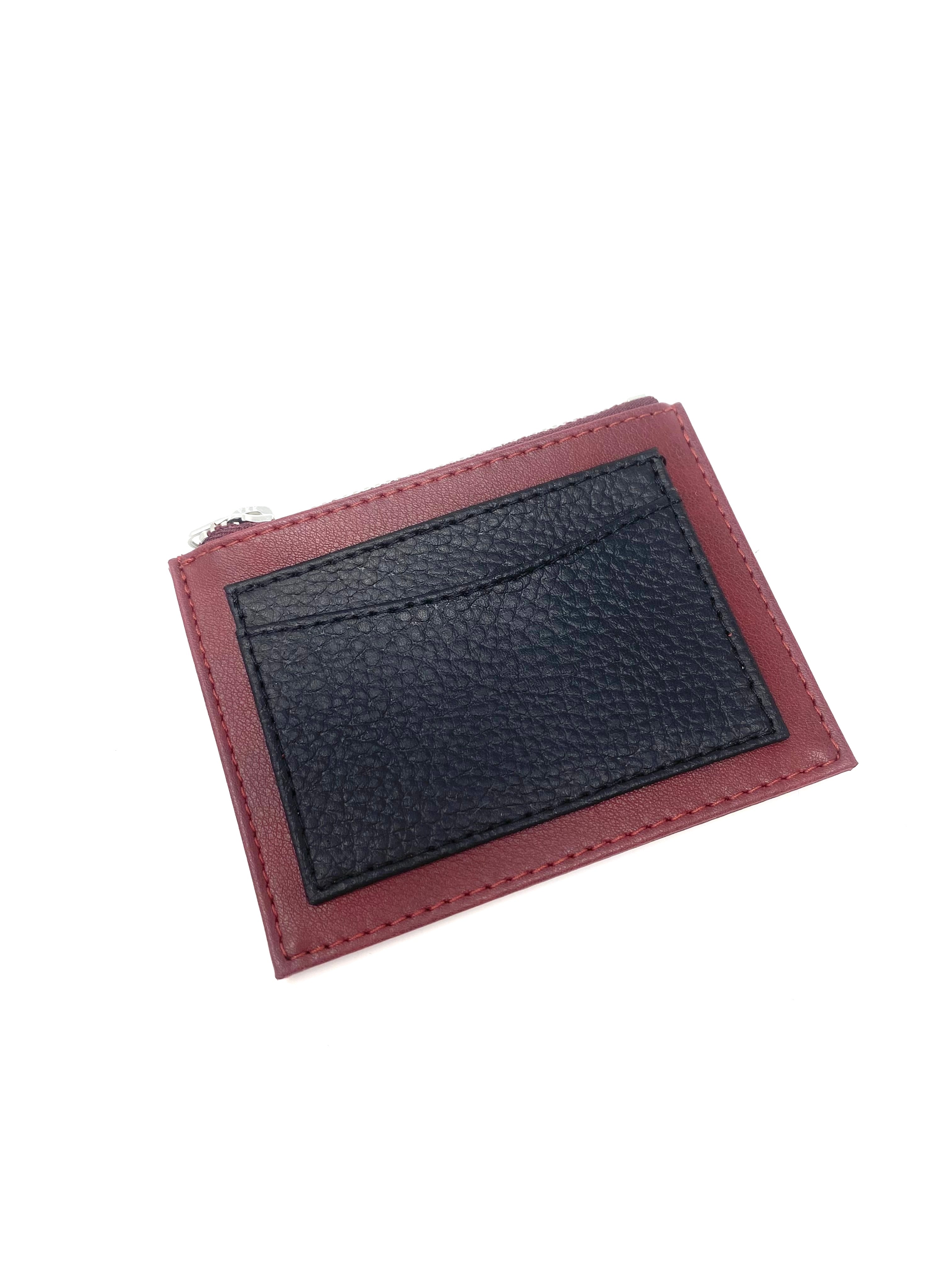 Novacas Brit Genuine Leather Wallet in Bordeaux & Pebble - Slim Bifold RFID Blocking Wallet for Men & Women - Perfect for Travel, Business & Everyday Use
