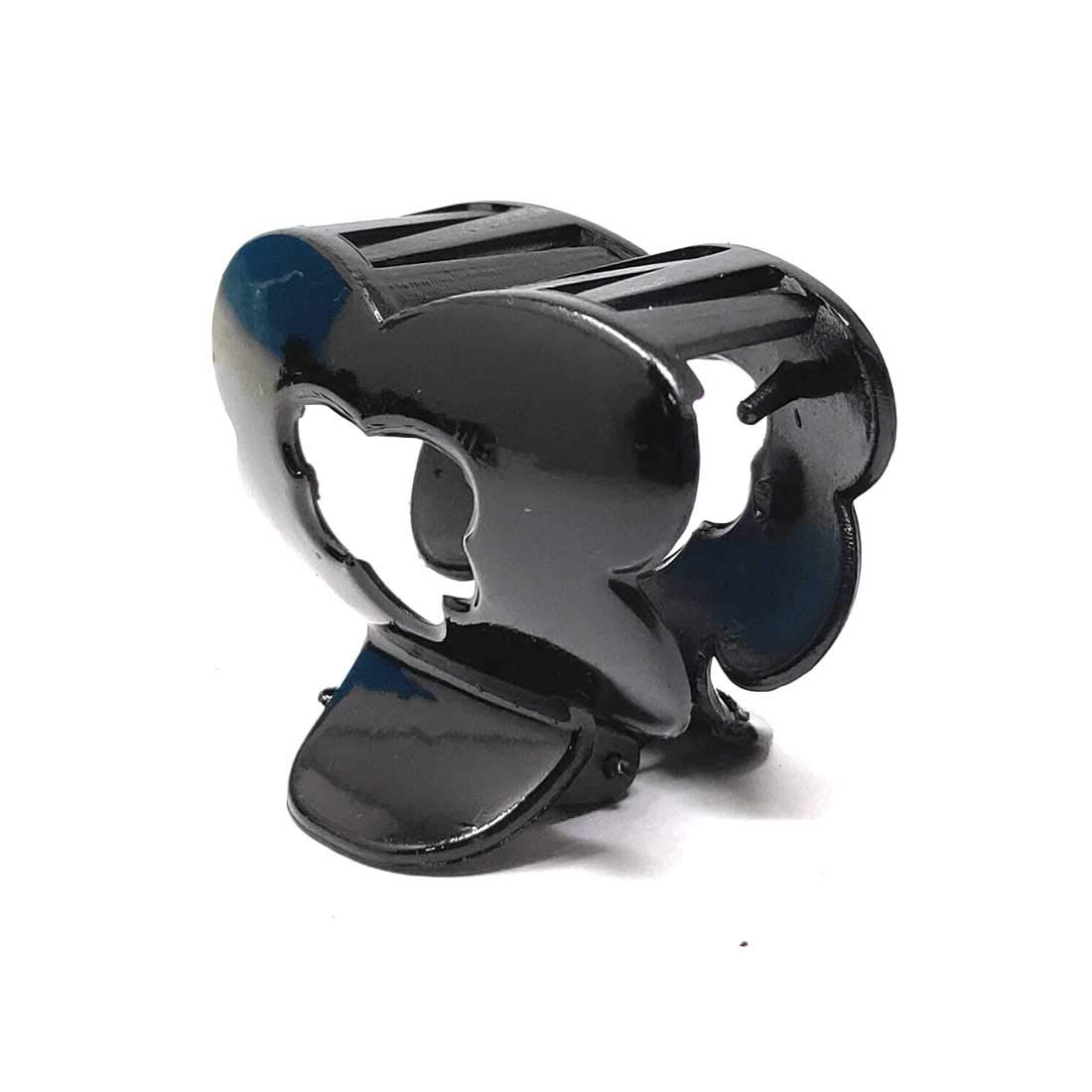 Anokhi Ada Plastic Hair Claws for Women & Girls - Non-Slip Hair Clips for Ponytails & Buns - Black Hair Accessories (ZA-04) | Perfect for Work, Gym, and Everyday Styling