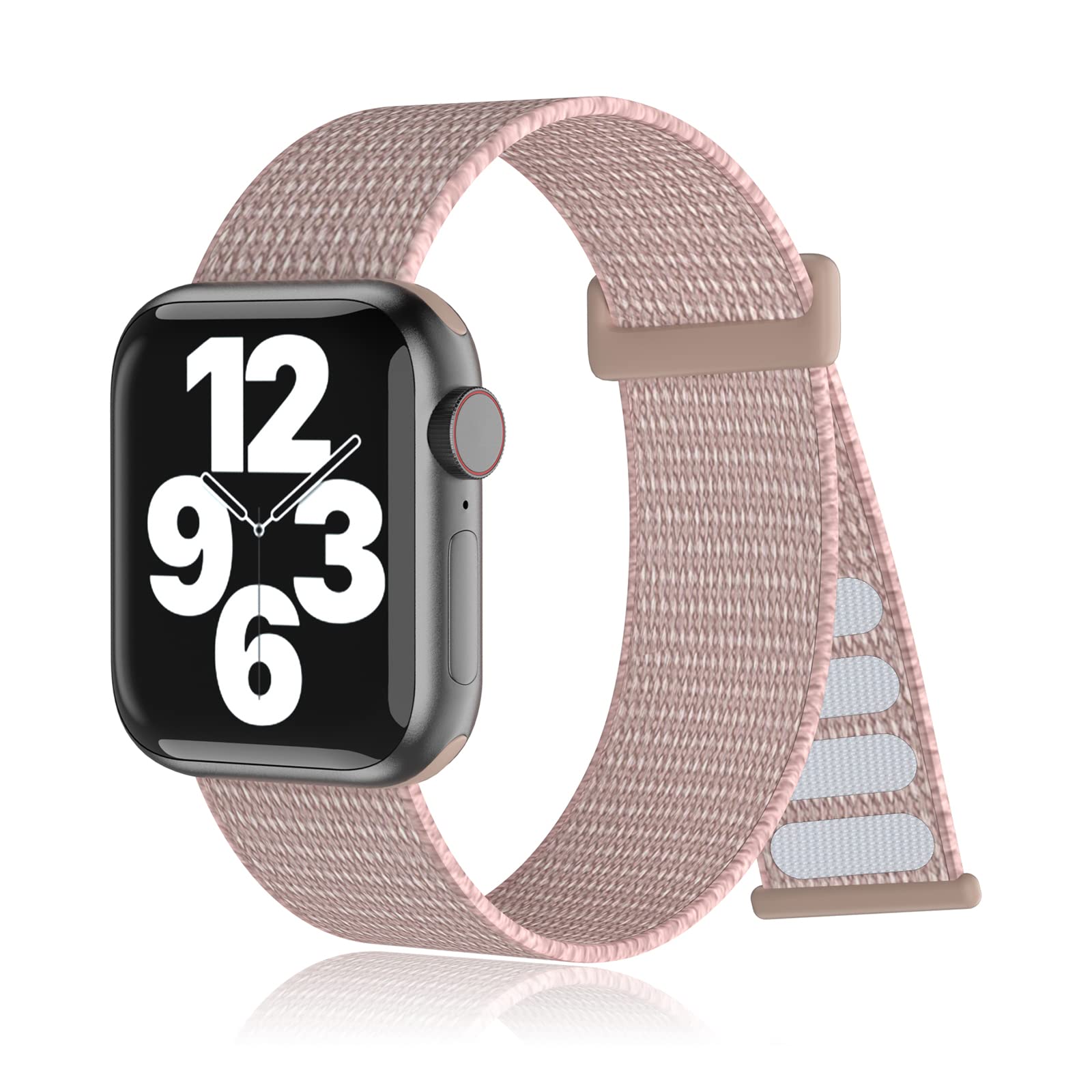 Stretchy Nylon Sport Loop Bands for Apple Watch Series SE/6/7/5/4/3/2/1 - Breathable Elastic Braided Replacement Straps for Women & Men - Perfect for Workouts, Running & Everyday Wear