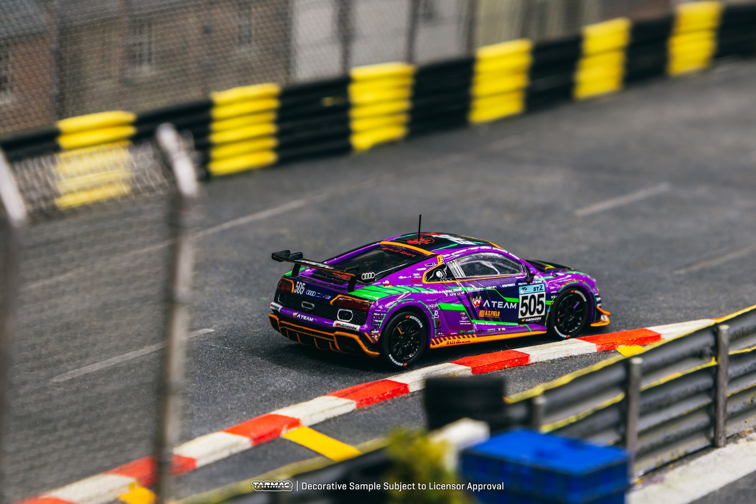 Tarmac Works 1:64 Scale EVA RT TYPE 01 Audi R8 LMS GT4 Diecast Model Car - Super Taikyu ST Z 2021 Racing Livery (Nishimura/Okamoto/Tagahara/Thong/Fujiwara) - Collectible Toy for Display, Racing Enthusiasts & Diecast Car Fans