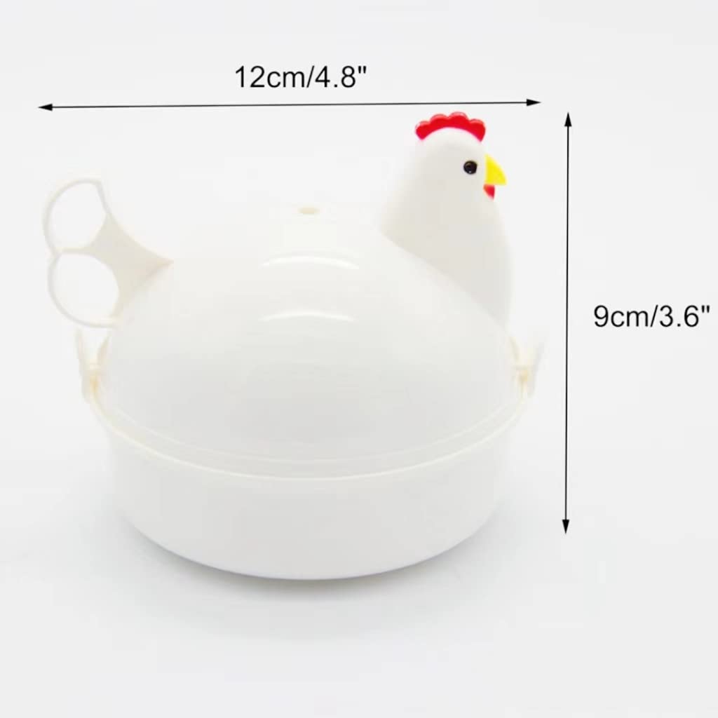 Egg Pod Electric Egg Cooker - Fast 6-Minute Hard Boiled Egg Maker & Steamer, White (4.8x3.6 Inches) - Perfect for Breakfast Meal Prep, Keto Diet & Healthy Snacks