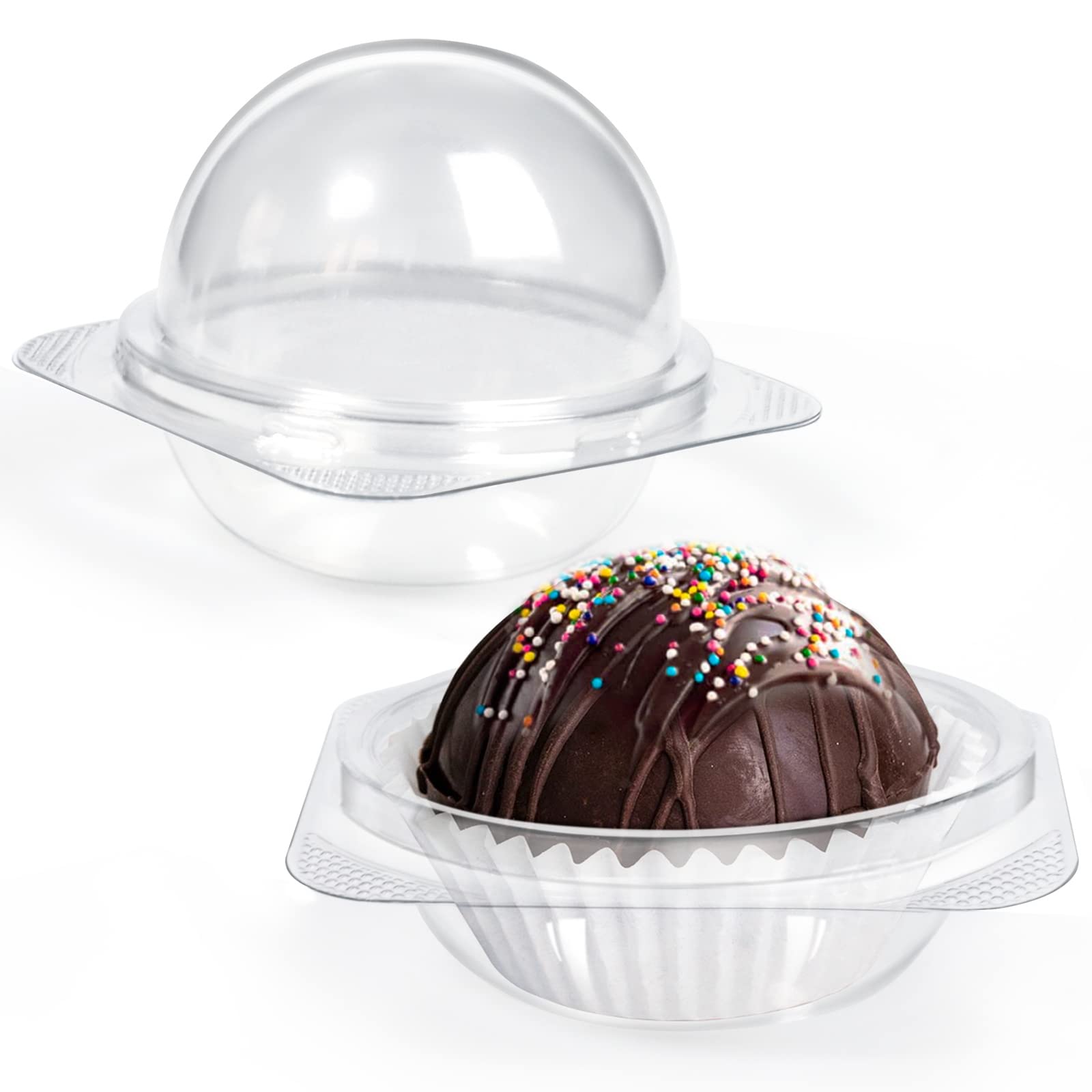 Premium Cocoa Bomb Boxes - 50 Pack Spherical Chocolate Bomb Packaging for Hot Cocoa Bombs, Cupcakes, Desserts | Perfect for Parties, Gifts & Holiday Treats