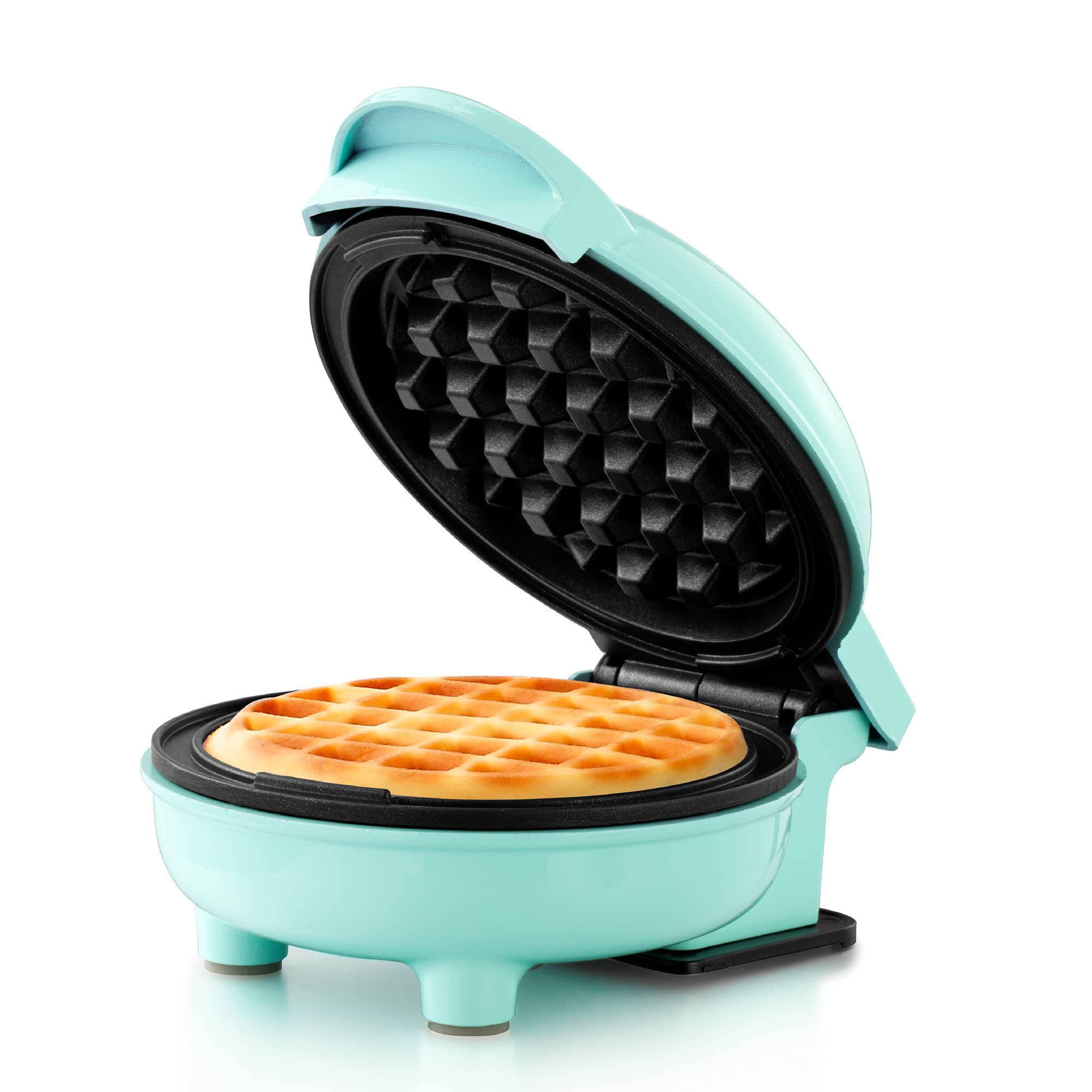 **Holstein Housewares Mini Waffle Maker - 4-inch Non-Stick Waffle Iron for Quick Breakfast, Brunch & Snacks - Perfect for Dorms, Offices & Small Kitchens (Mint Green)**