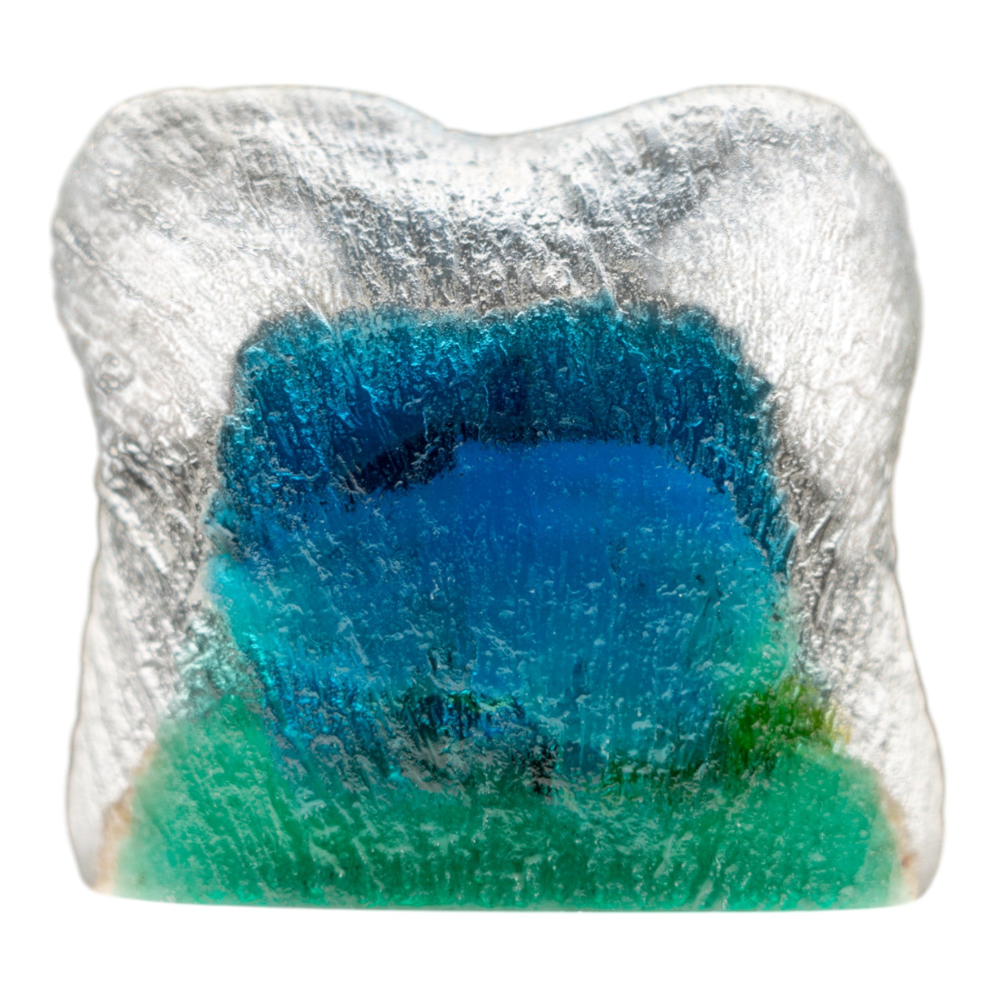 Realistic Turtle Acrylic Paperweight with Ocean Background - Perfect for Office Desk Decor, Gift for Marine Life Lovers