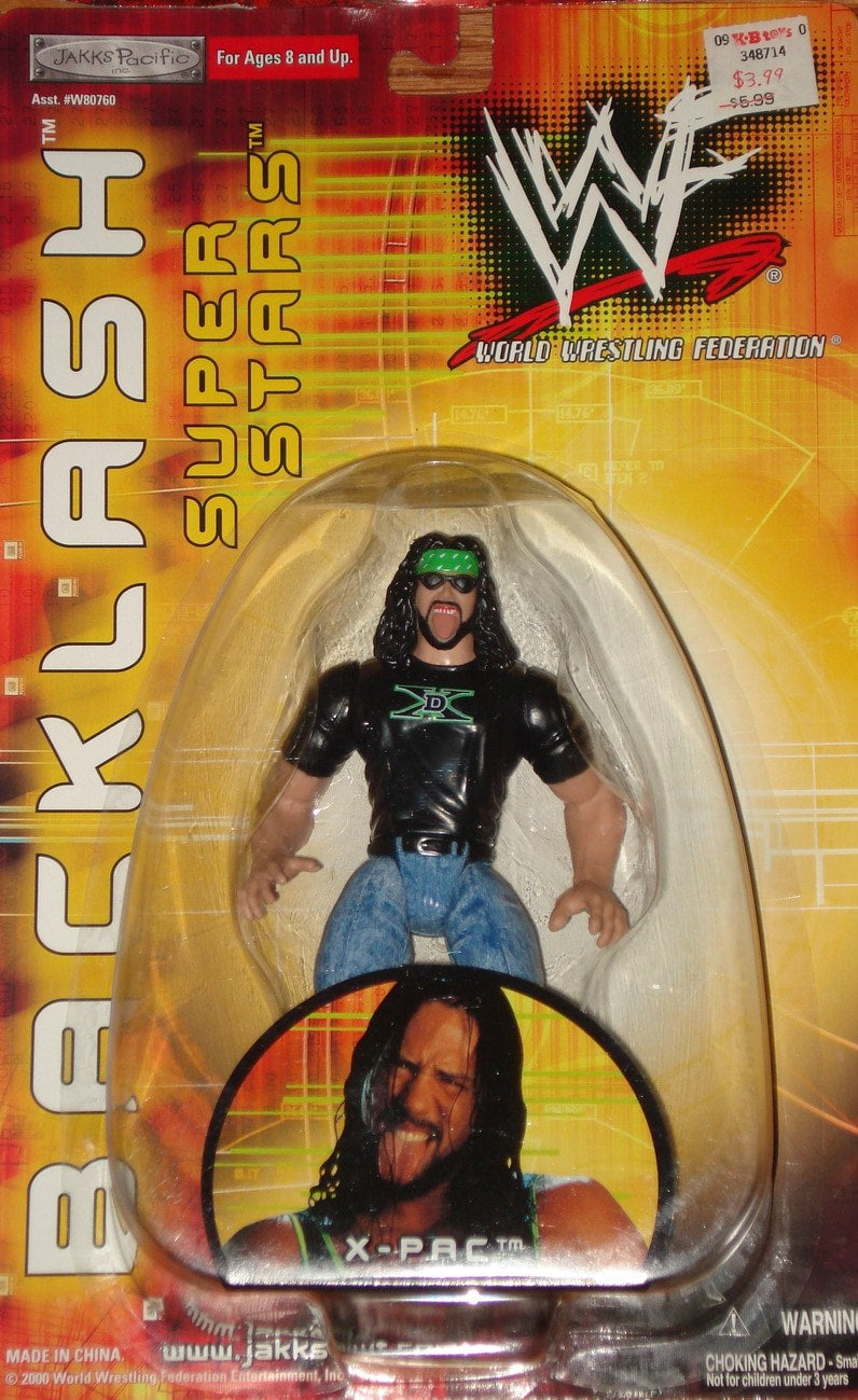 Jakks Pacific WWF Backlash Series 1 X-Pac Action Figure - 2000 Exclusive Collectible for Wrestling Fans & Toy Collectors - Perfect for Display, Gifts, and Nostalgic WWE Memorabilia Collections