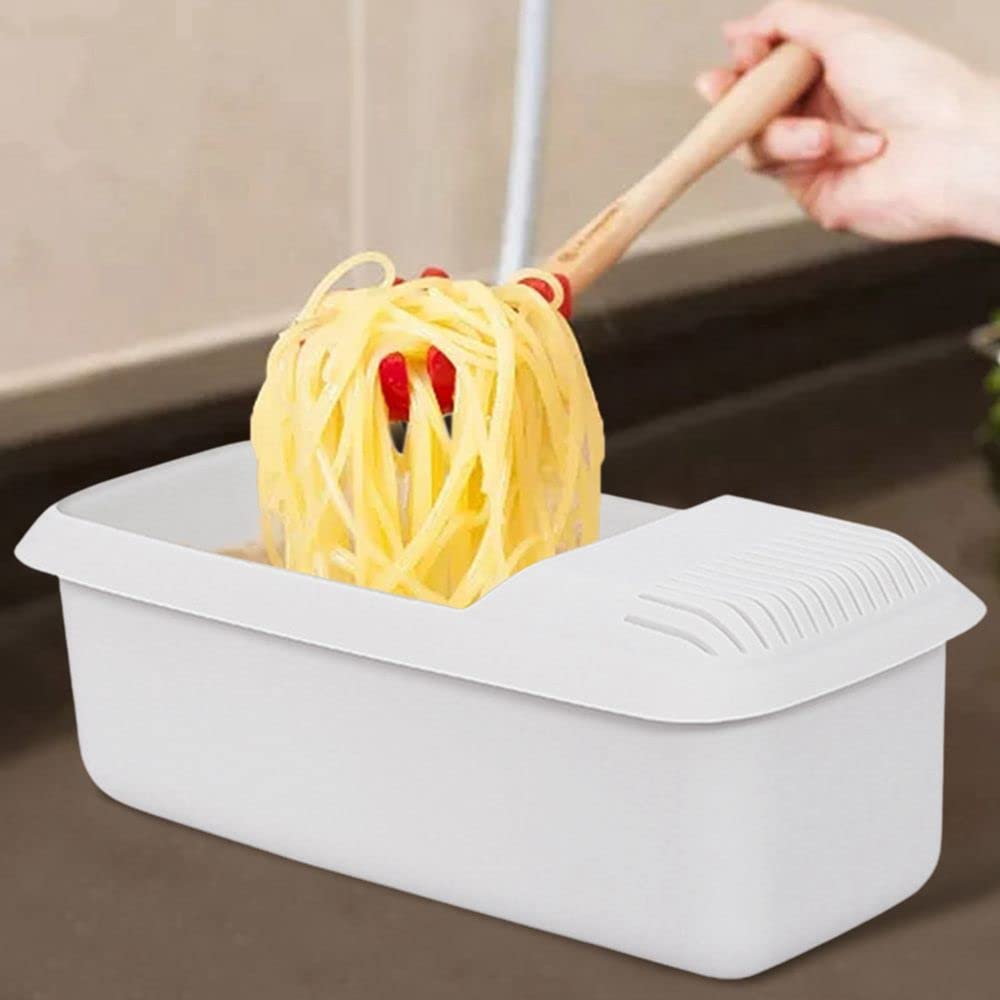 Microwave Pasta Cooker with Strainer - Quick & Easy Noodle Cooking Box - BPA-Free Kitchen Tool for Perfect Al Dente Pasta | Ideal for College Dorms, Small Kitchens & Quick Meals