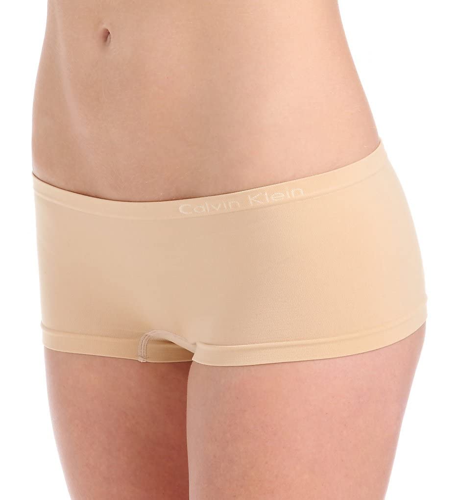 Calvin Klein Women's Pure Seamless Boyshort Underwear - Soft Comfortable Cotton Panties for Everyday Wear | Lounge, Sleep & Yoga