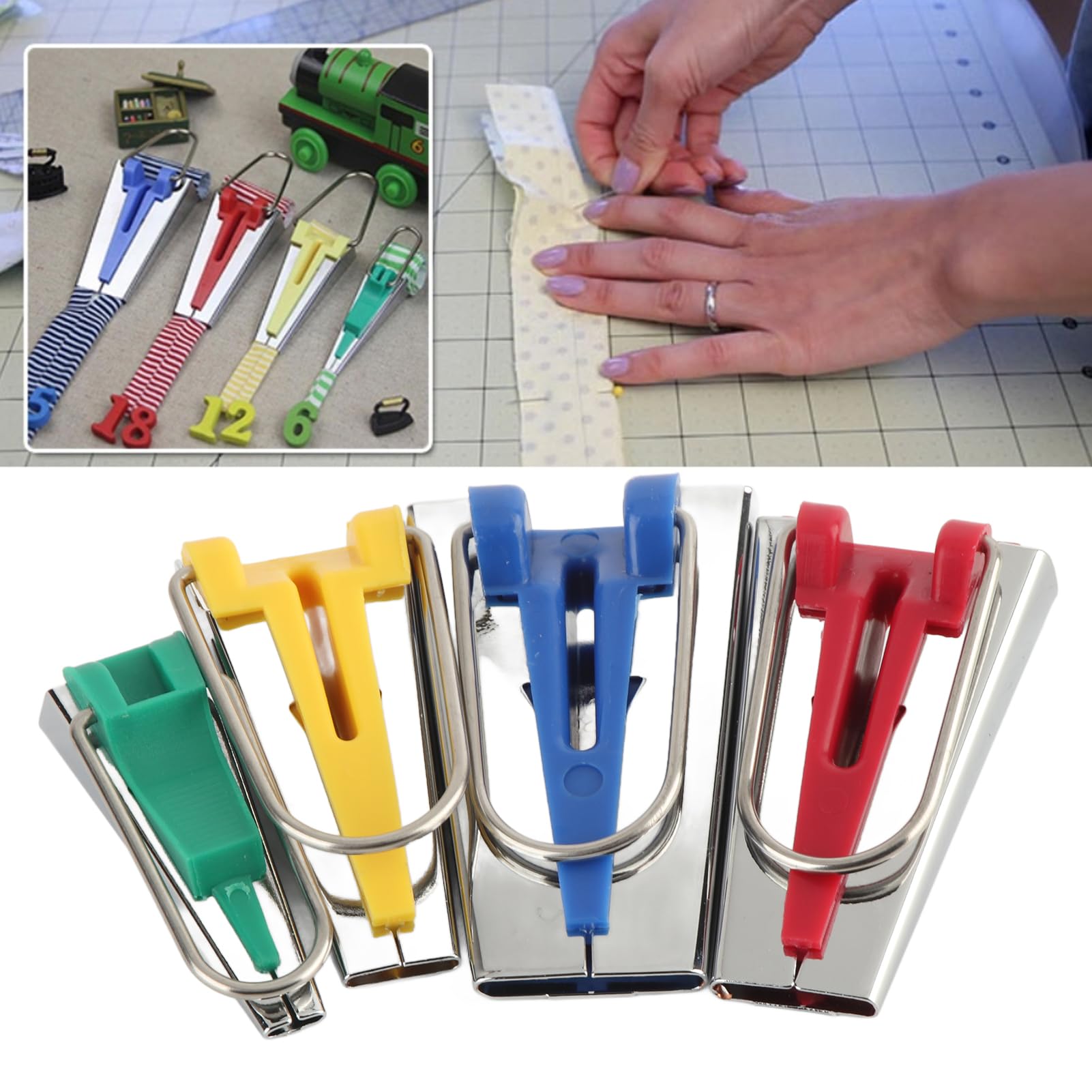 Bias Tape Maker Tool - DIY Sewing Bias Binding Maker for Quilting, Tapestries & Carpets - Perfect for Crafting, Home Decor & Fabric Projects