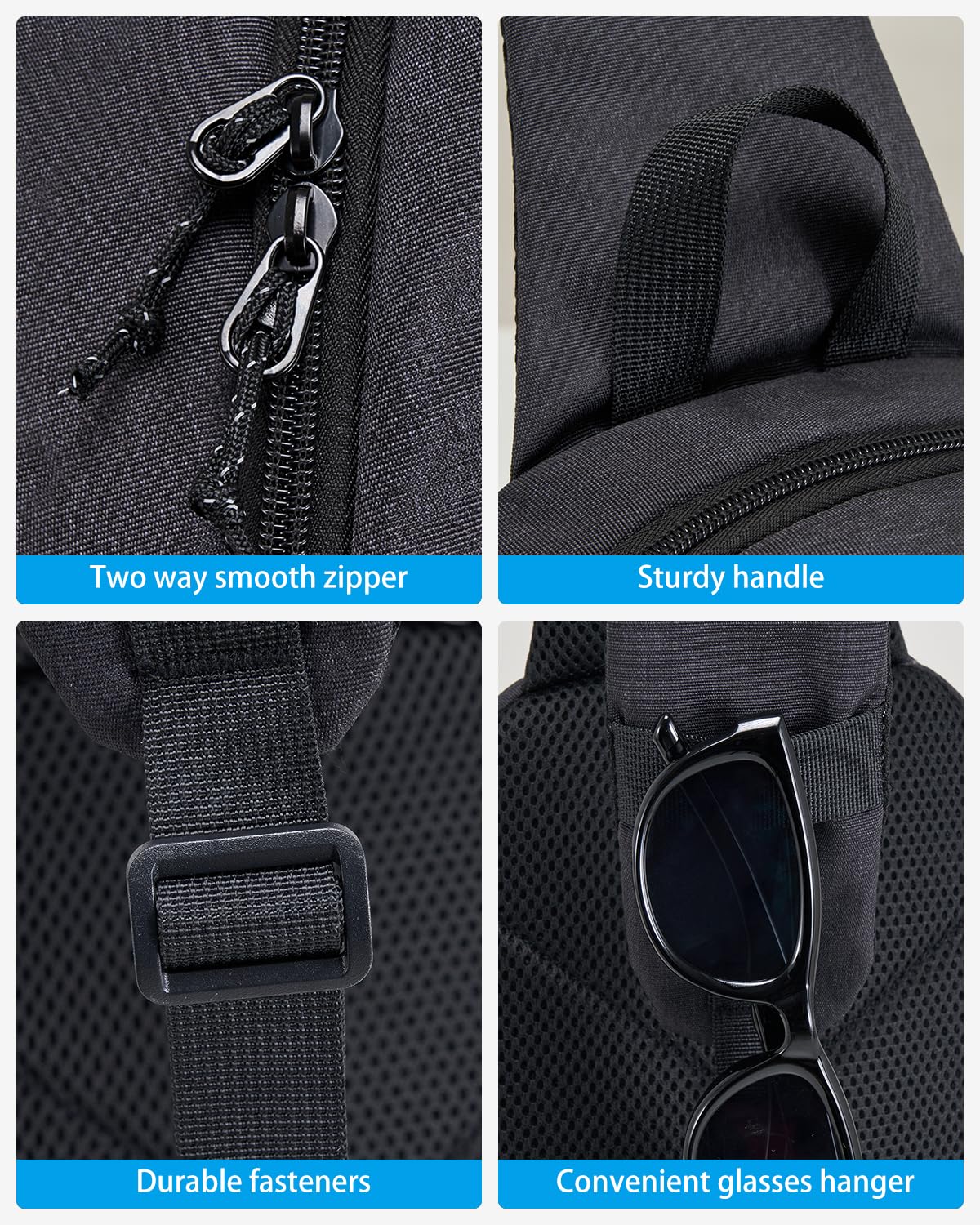 OIWAS Sling Bag for Men & Women - Hiking Crossbody Backpack for Outdoor