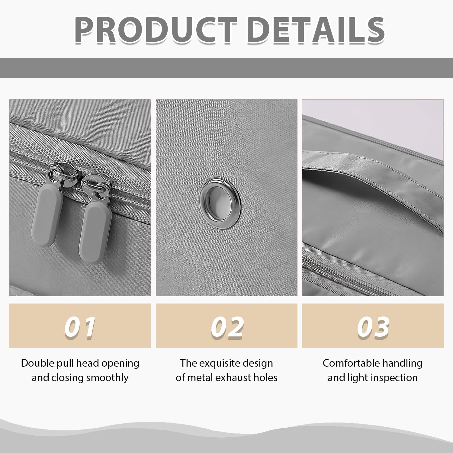 Ultra Space Saving Self Compression Storage Bags for Clothes, Blankets & Comforters - Large Grey Vacuum Seal Organizer | Perfect for Travel, Moving & Seasonal Clothes Storage