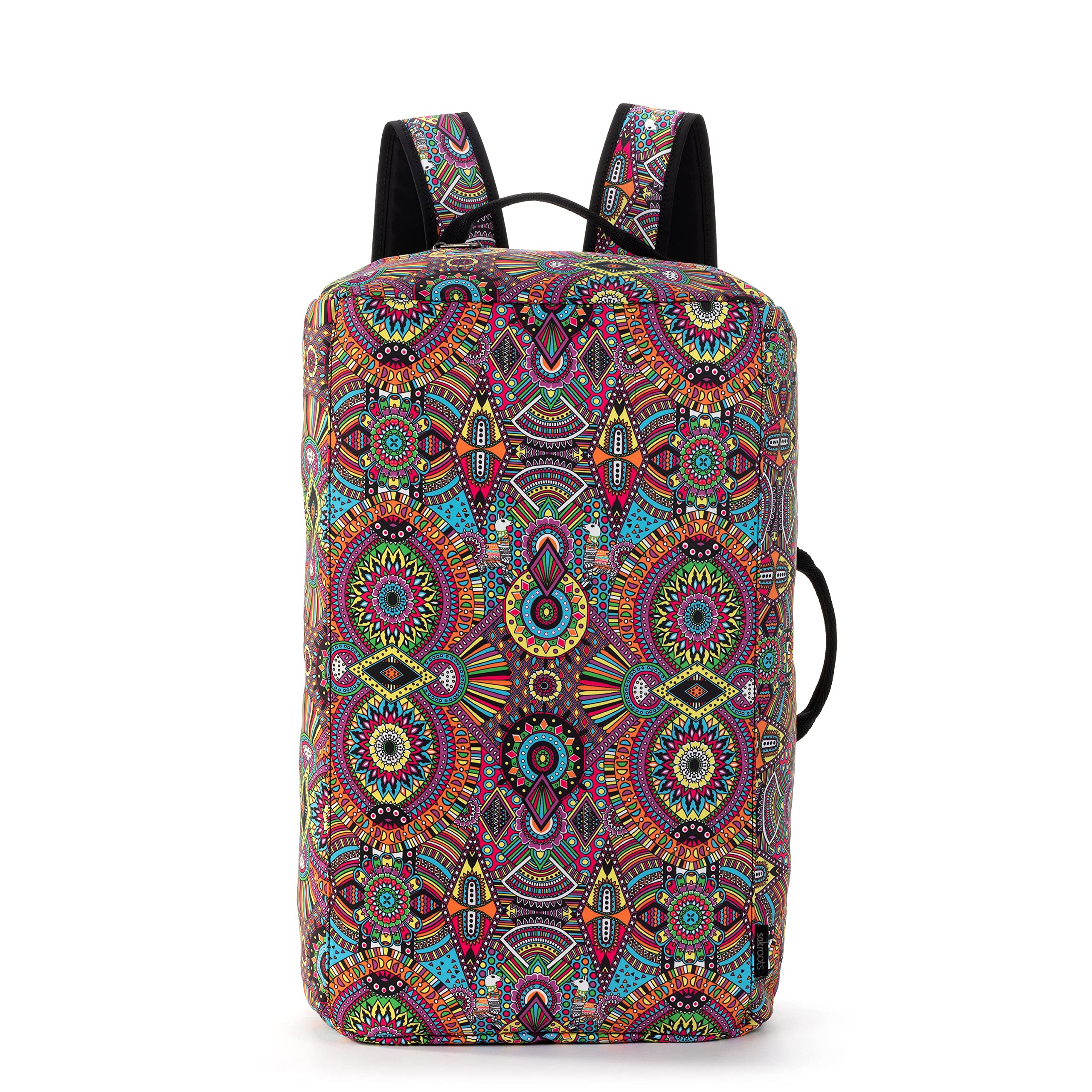 Eco-Friendly Sakroots Travel Backpack - Water-Resistant Rainbow Wanderlust Design for Women & Men | Perfect for Commuting, Hiking, and Weekend Getaways