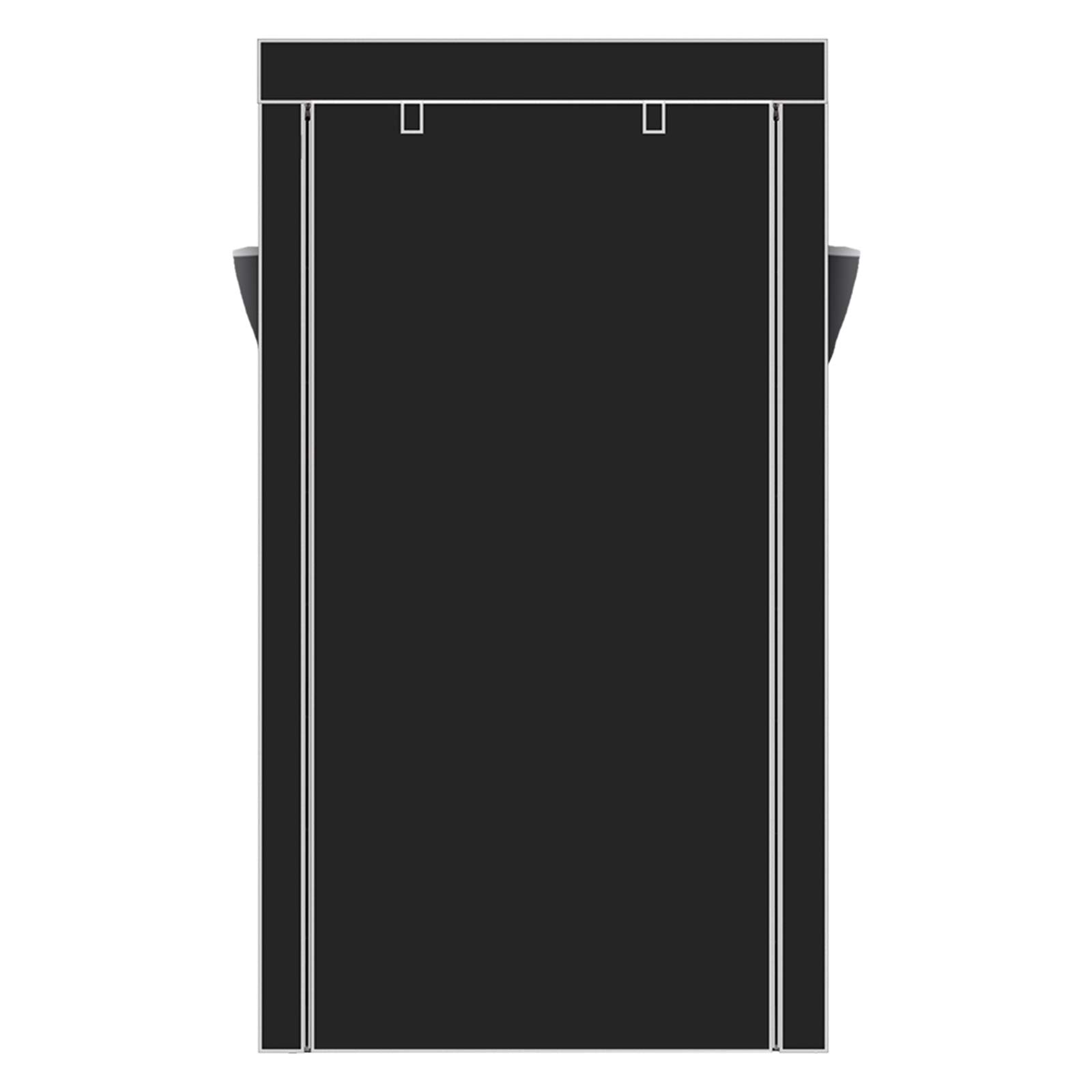 10-Tier Shoe Rack with Dustproof Cover - Space Saving Closet Shoe Storage Cabinet Organizer Holds 45 Pairs - Portable Shoe Shelf for Bedroom, Entryway & Closet Organization (Black)