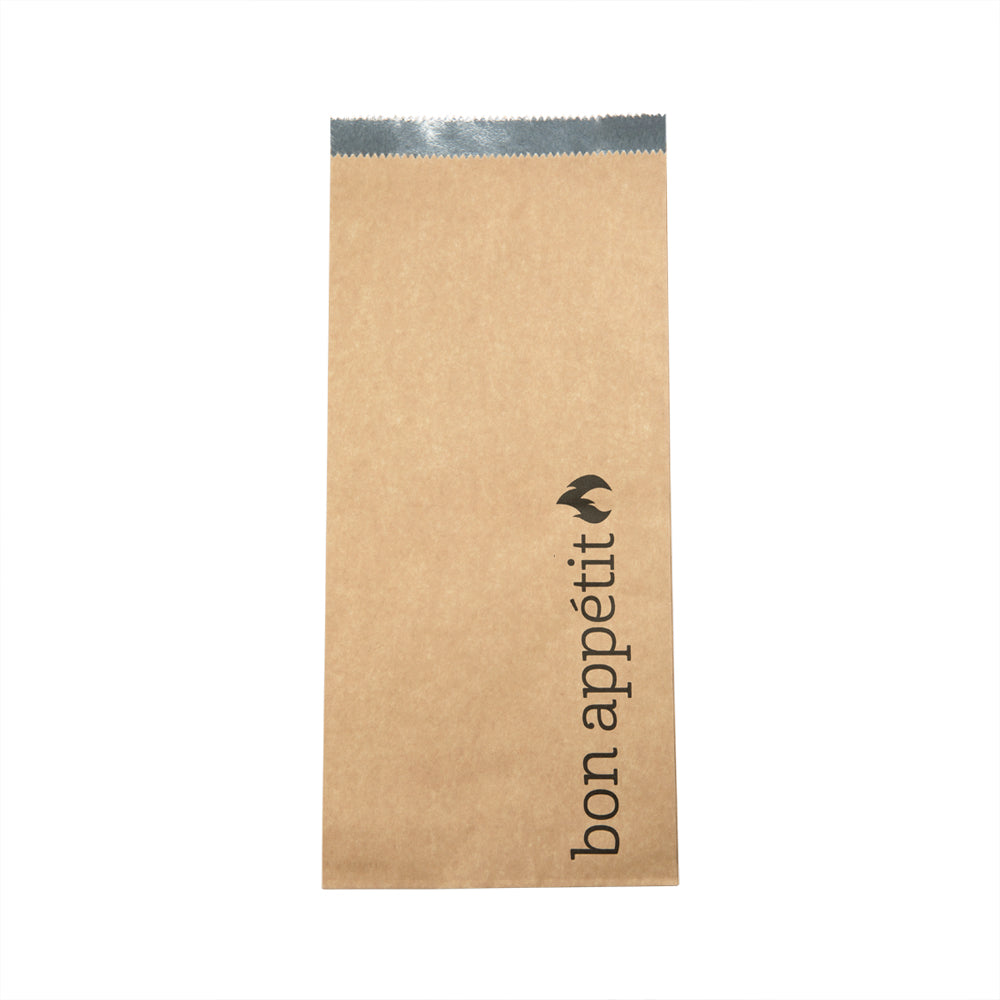 Premium Kraft Paper Foil Bags with Bon Appetit Print - 5.5