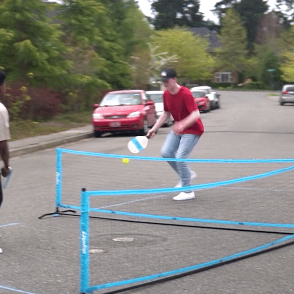Premium 4 Square Pickleball Set with Paddles & Balls - Outdoor & Indoor Sports Game for Kids & Adults - Perfect for Backyard, Park, Gym & Family Fun Activities