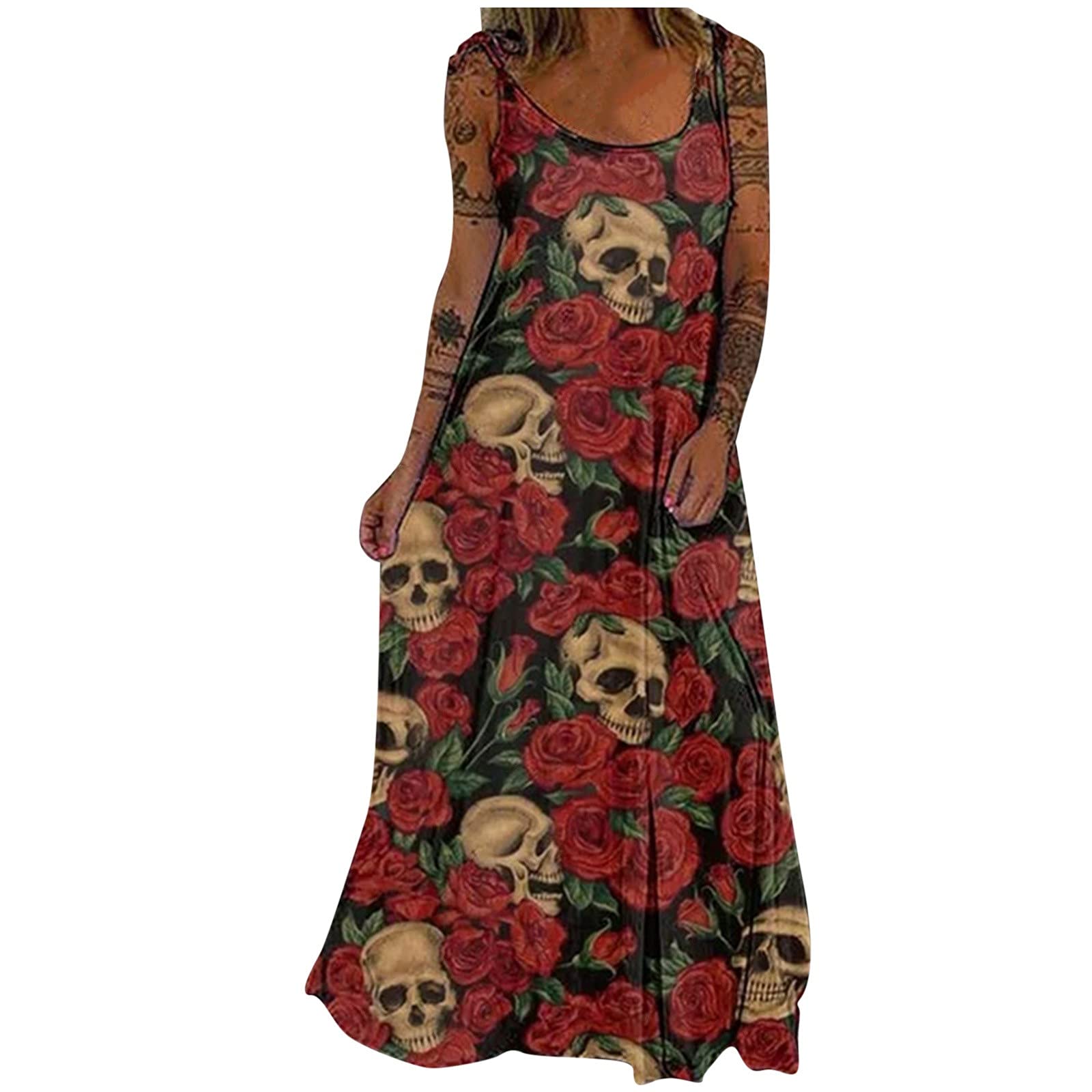 Elegant Keepfit Summer Wedding Guest Dresses - Sleeveless Flowy Boho Maxi Dress with Floral Print for Casual Parties & Beach Events | Perfect for Outdoor Weddings, Garden Parties & Vacation Wear