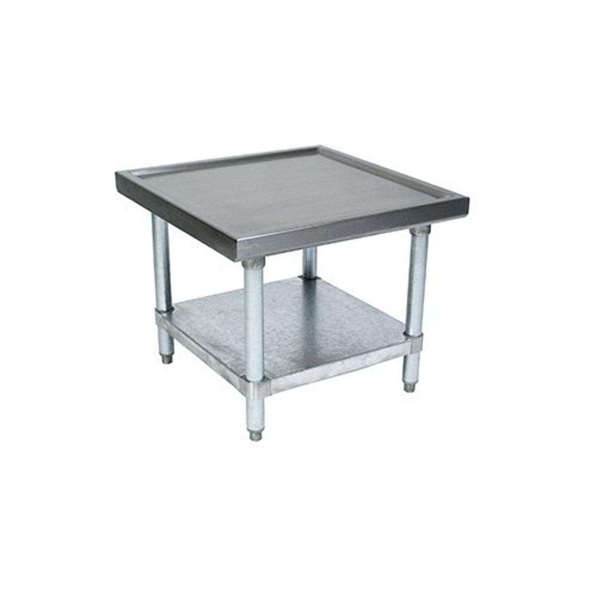 John Boos MS4-2430GSK Heavy Duty Stainless Steel Work Table with Galvanized Legs & Undershelves - 30