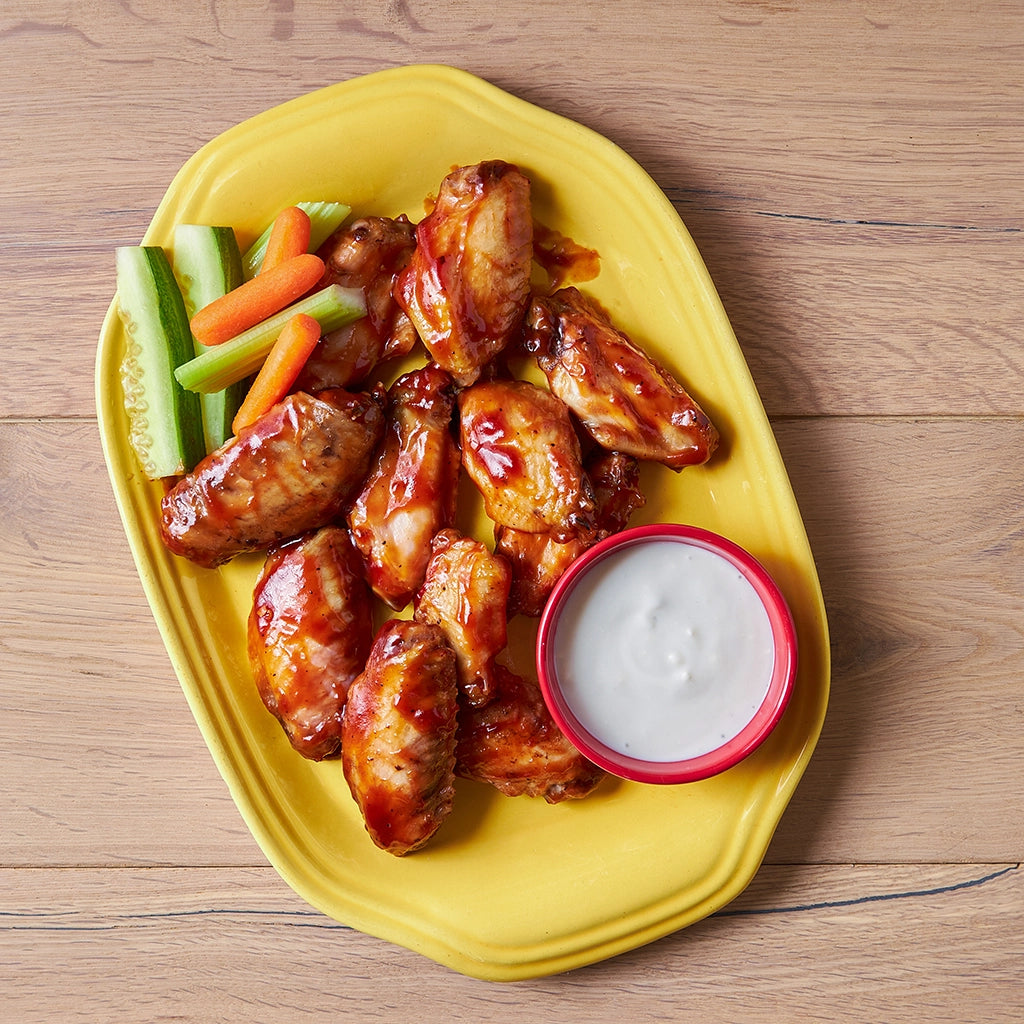 Anyday Microwave BBQ Chicken Wings - Quick & Easy Frozen Wings for Parties, Game Day & Snacks