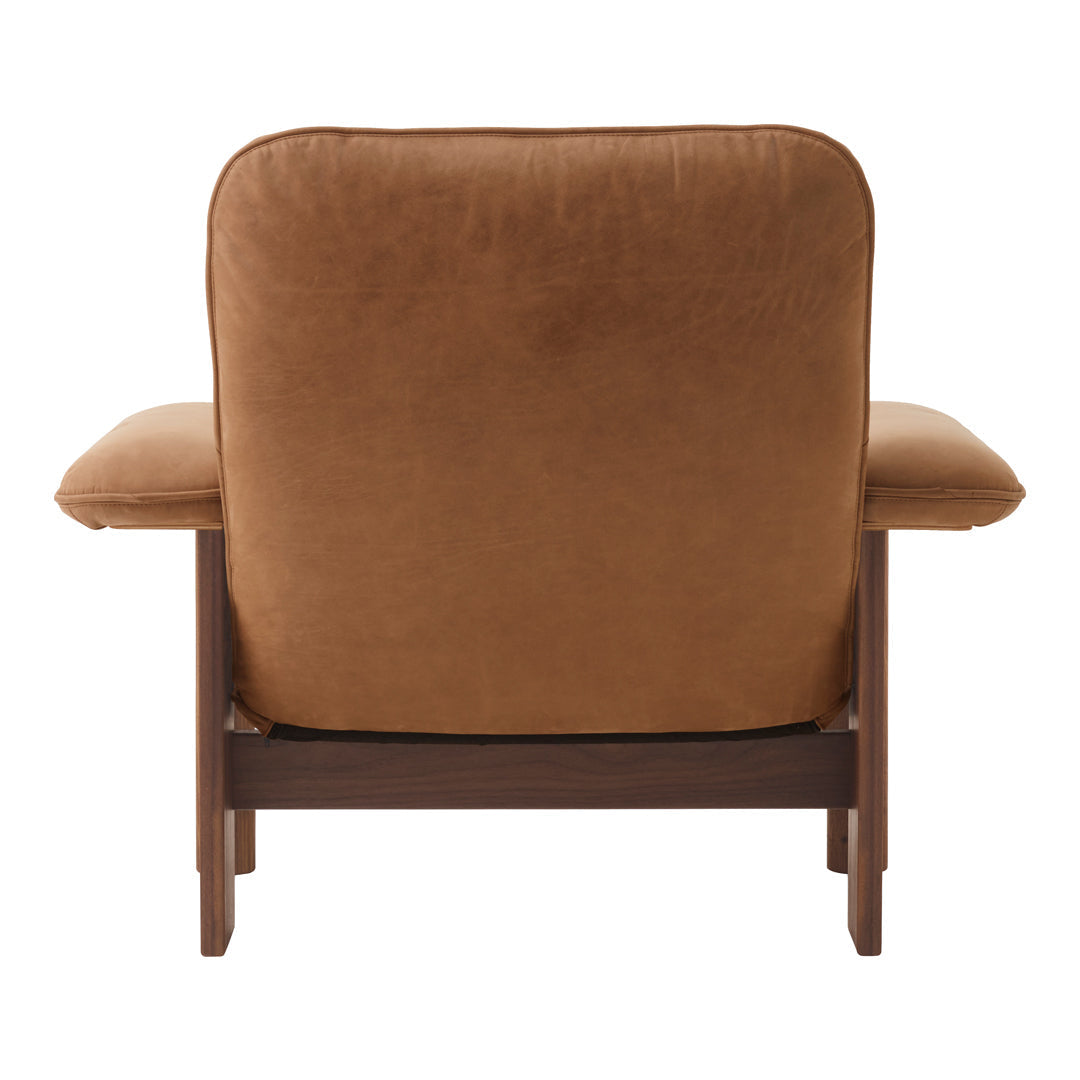 Brasilia Lounge Chair - Mid Century Modern Accent Chair for Living Room, Bedroom & Office - Comfortable Upholstered Armchair with Wooden Legs - Perfect for Relaxing, Reading & Decor