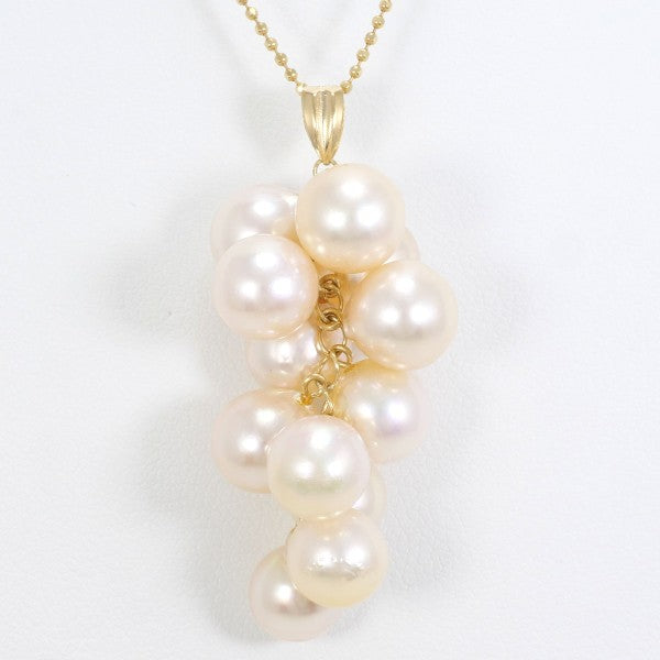 18K Yellow Gold Pearl Necklace for Women - Elegant Luxury Jewelry Gift for Birthday, Anniversary & Wedding - Perfect for Formal Events & Special Occasions