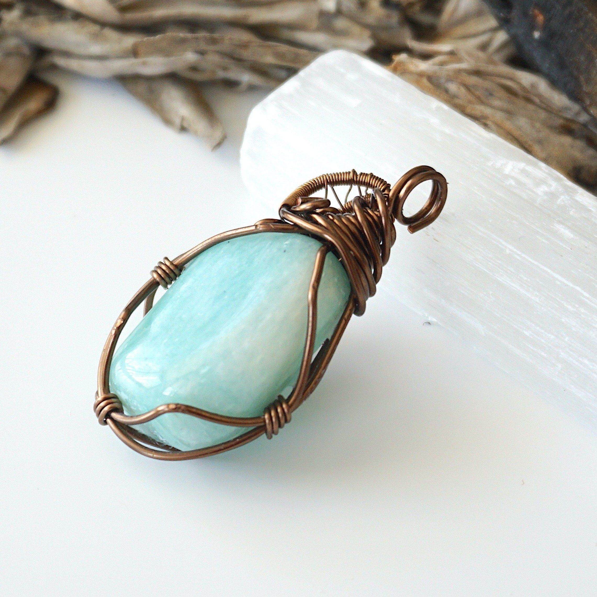 Antique Bronze Amazonite Necklace for Women - Healing Stone Jewelry, Spiritual Gift for Meditation & Energy Balance - Perfect for Yoga, Reiki & Boho Fashion