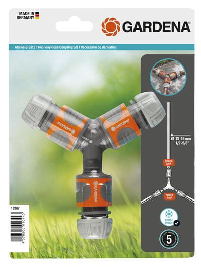 Gardena 2-Way Hose Connector Set - 13mm (1/2