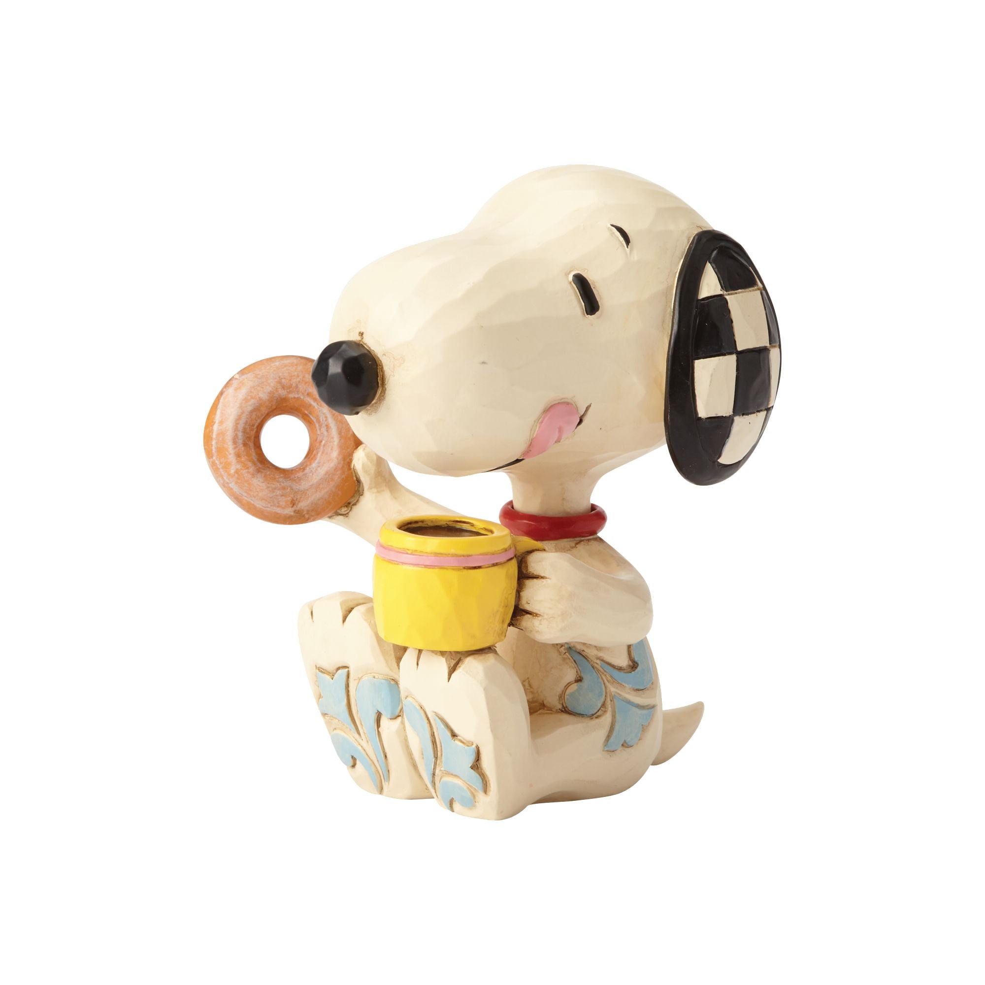 Snoopy Donut & Coffee Mini Figurine Set - Cute Cartoon Collectible for Home Decor, Office Desk, and Gift Giving - Perfect for Anime Fans and Peanuts Lovers