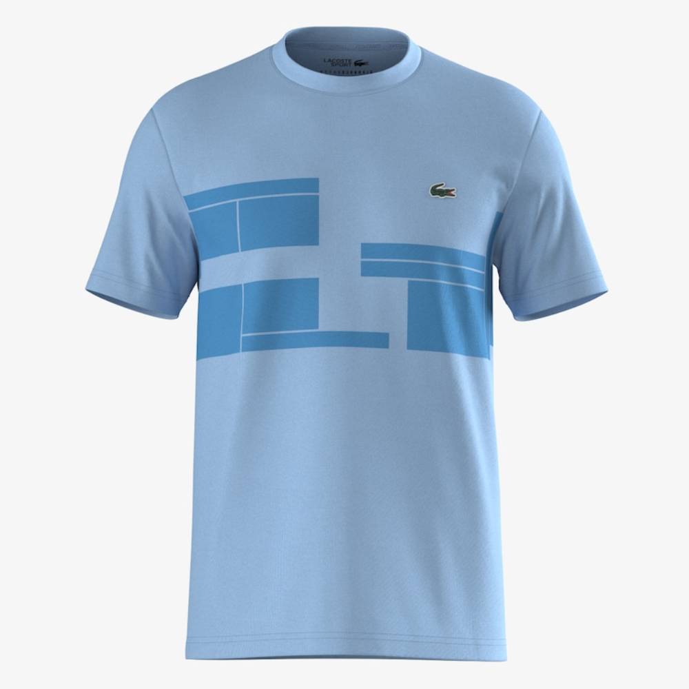 Lacoste Men's x Novak Djokovic Performance Polo Shirt - Breathable Tennis Shirt for Men, Lightweight & Quick-Dry - Blue | Perfect for Tennis, Golf & Casual Wear