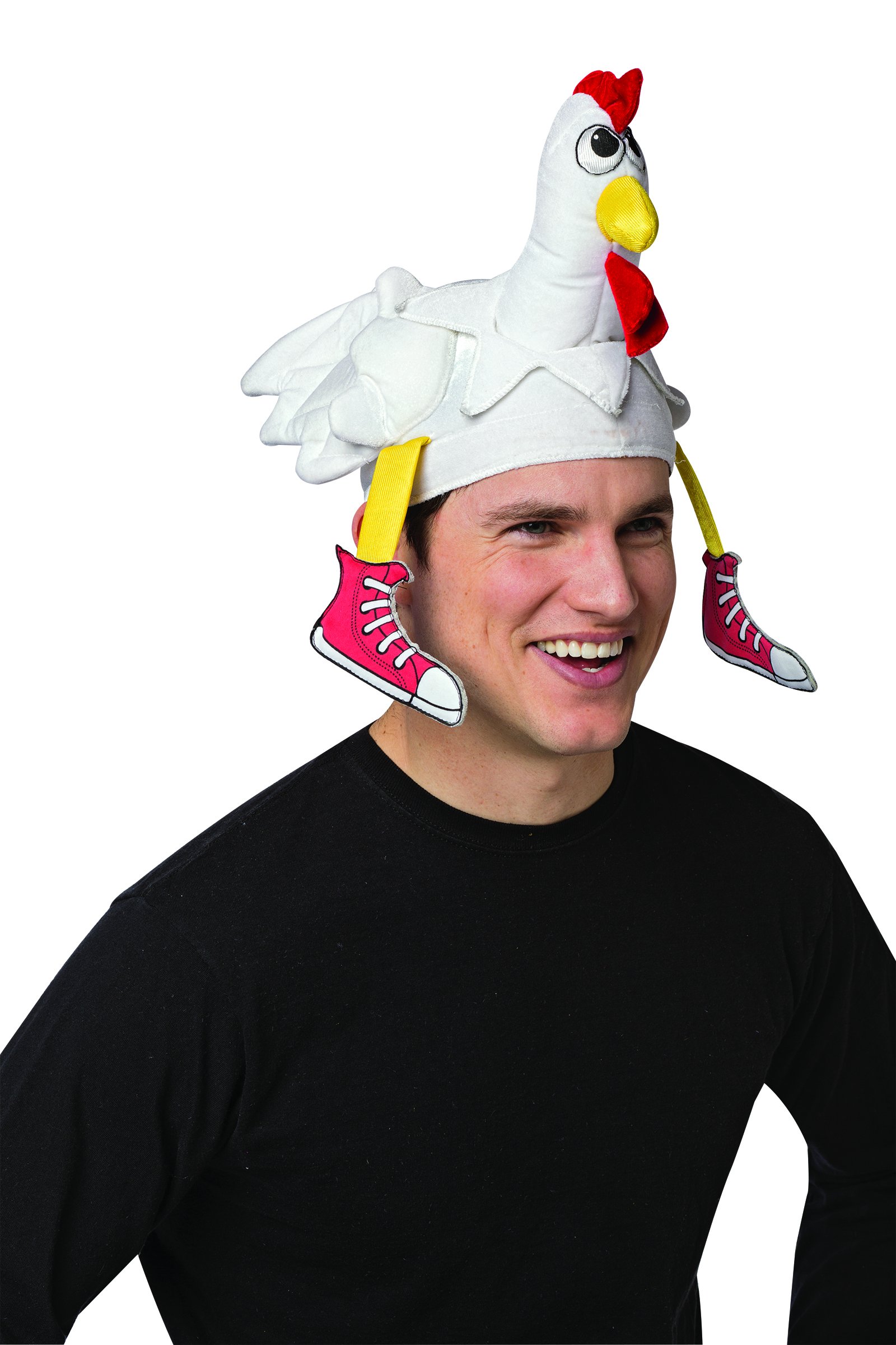 Rasta Imposta Men's Chicken Hat Costume - Funny Animal Headpiece for Halloween, Cosplay, and Parties - Perfect for Costume Contests and Themed Events