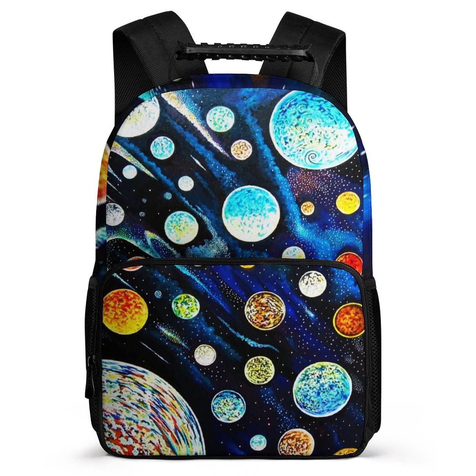 Lightweight Durable Anti-Theft School Backpack for Men & Women - Space Planet Design with Smooth Zipper - Perfect for High School, College, Travel & Daily Commute