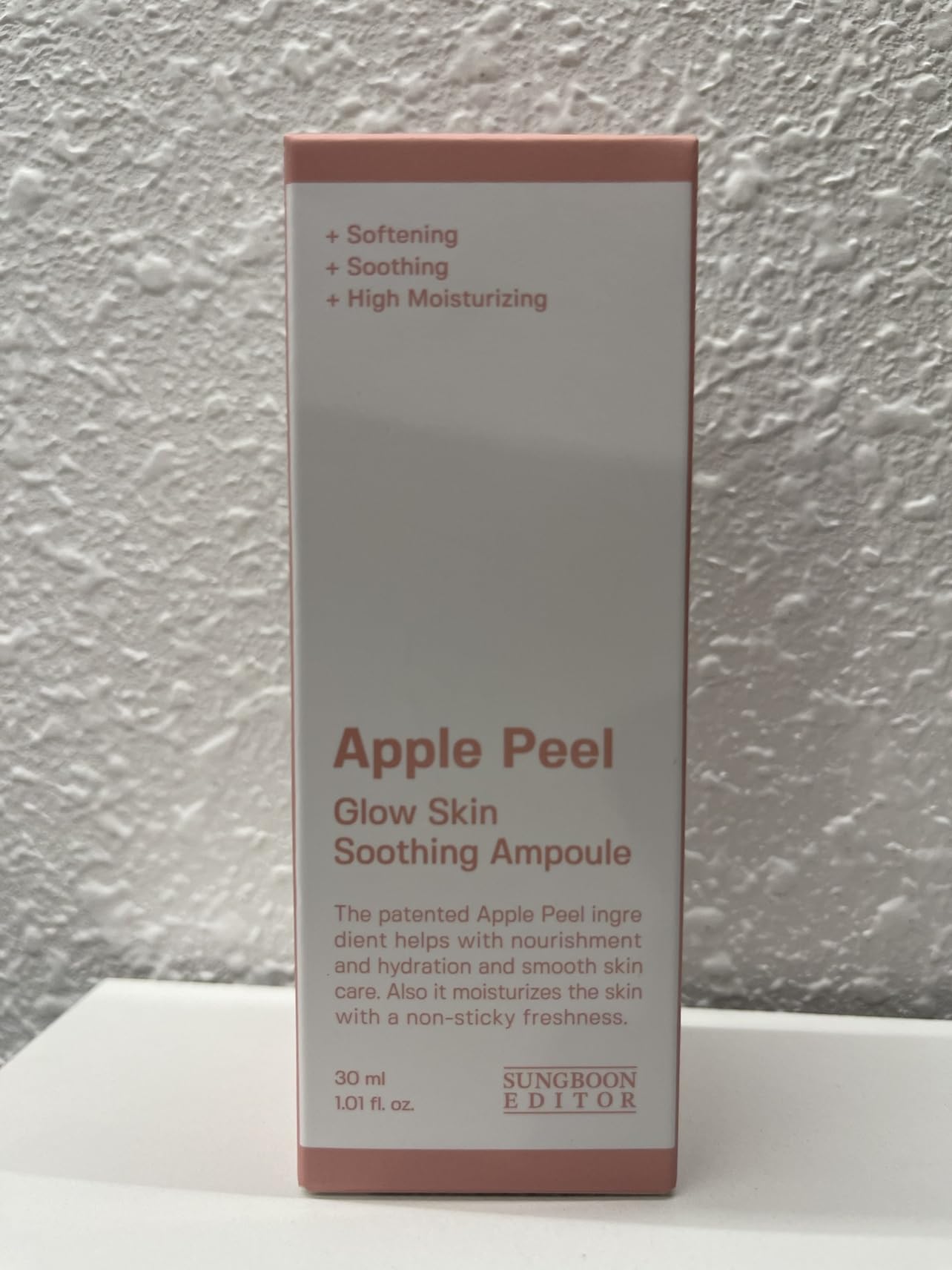 SUNGBOON EDITOR Apple Peel Glow Skin Soothing Ampoule - Korean Facial Serum for Gentle Exfoliation & Smooth Glowing Skin | Hydrating & Brightening Treatment for Dry, Dull & Sensitive Skin | Perfect for Night Routine & Pre-Makeup Prep