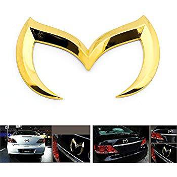 Mazda M Emblem Badge - Glossy Black / Matte Black / Chrome / Gold / Red - Compatible with Mazda3 - Perfect for Car Customization & Personalization