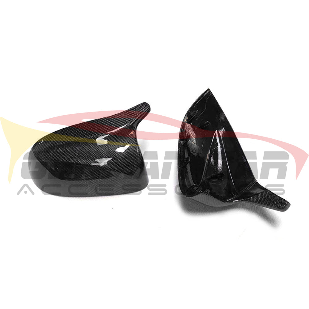 2019-2023 BMW X5 G05 Carbon Fiber Mirror Caps - Glossy Finish, Direct Fit Replacement, Enhances Style & Aerodynamics - Perfect for Car Enthusiasts & Custom Upgrades