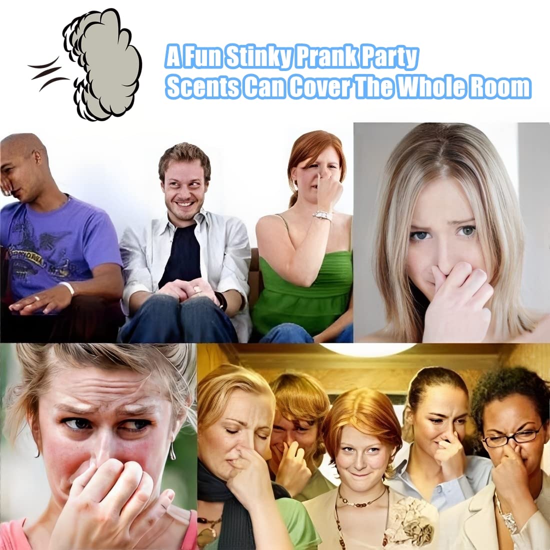50pcs Stink Bombs Prank Bag - Funny Fart Joke Gag Gift for Parties, Halloween Prank Toys, Office Pranks & April Fools Day Gifts - Stinky Smelly Bomb Pouch for Practical Jokes