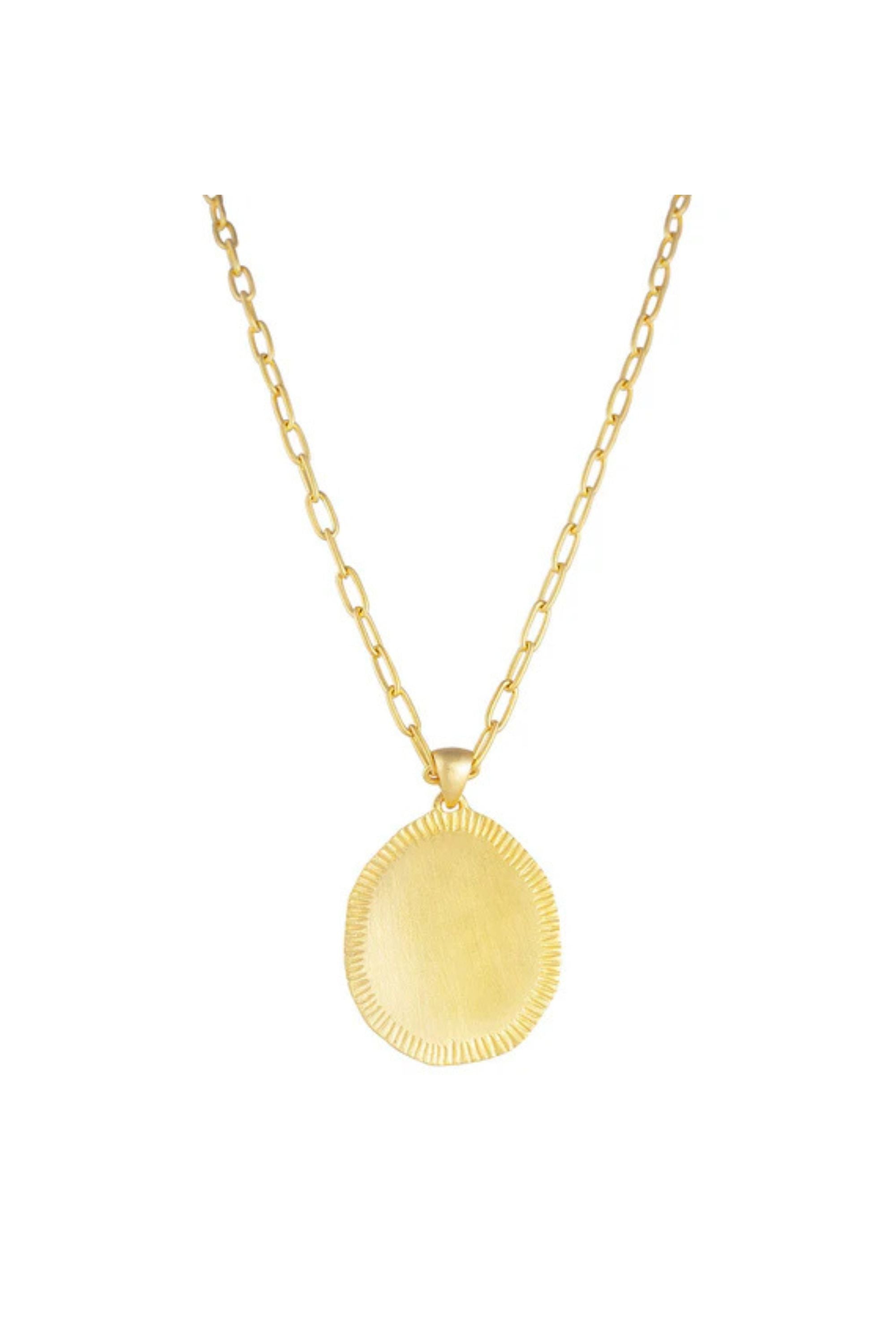 FAIRLEY Gold Horizon Necklace for Women - 18K Gold Plated Elegant Pendant Necklace - Perfect for Date Night, Wedding, Anniversary & Special Occasions