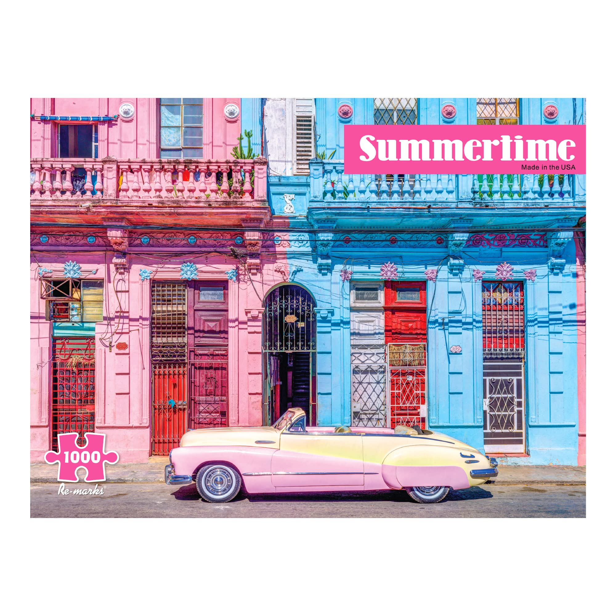 Re-marks Summertime Modern 1000-Piece Jigsaw Puzzle for Adults & Kids - Fun Family Activity, Stress Relief & Home Decor