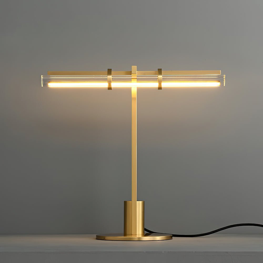 Modern Reed Table Lamp - Adjustable Brightness LED Desk Light for Home Office, Bedroom & Study - Perfect for Reading, Working & Nightstand Use