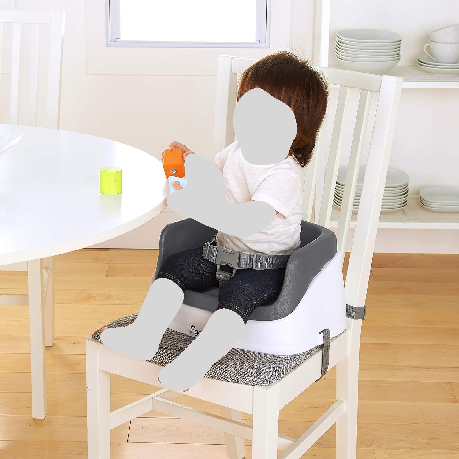 Ingenuity SmartClean Toddler Booster Seat - Adjustable High Chair for Babies & Kids, Easy to Clean, Portable Feeding Seat for Home, Travel & Restaurants
