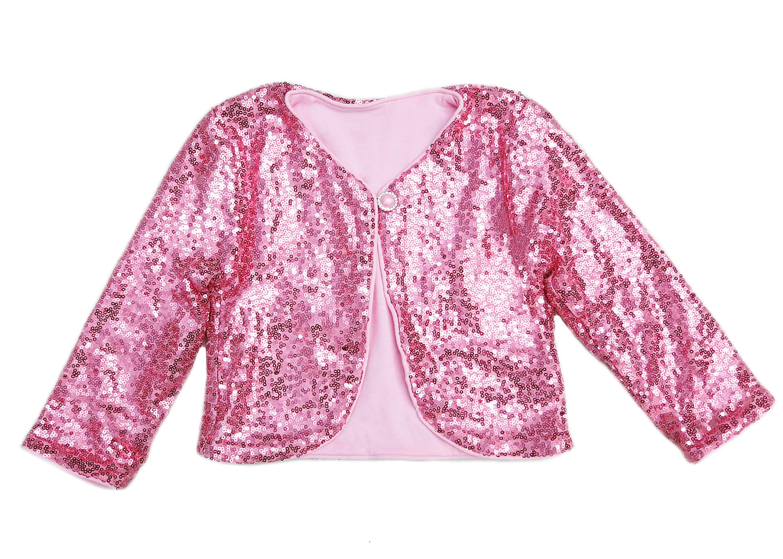 Sparkly Pink Sequins Wrap Top for Girls - Perfect for Parties, Dances & Special Occasions