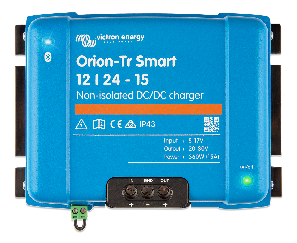 Victron Energy Orion Tr Smart 12/24V 15A (360W) Non-Isolated DC-DC Battery Charger - Perfect for RVs, Boats, and Off-Grid Solar Power Systems