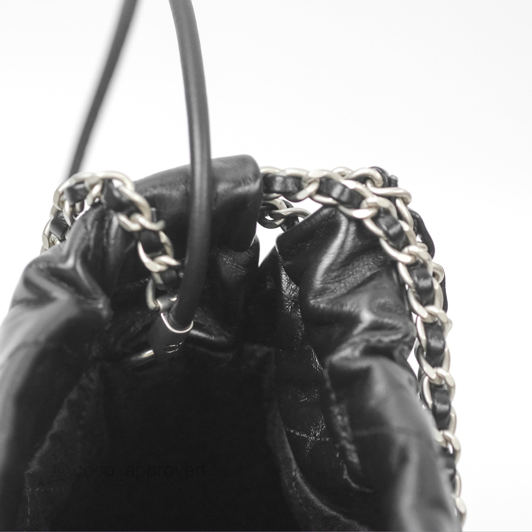 Chanel 22 Mini Bag Black Shiny Crumpled Calfskin with Matte Silver Hardware - Luxury Crossbody Purse for Women, Perfect for Date Night & Evening Events